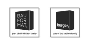 Logos Bauformat und Burger
